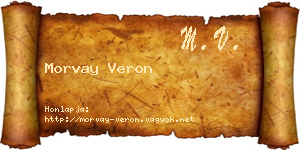 Morvay Veron névjegykártya